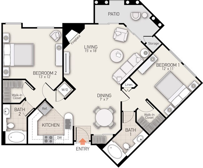 Unit J201 L301 floor plan